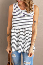 Load image into Gallery viewer, Black Striped Tank Top