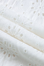 Load image into Gallery viewer, White Boho Eyelet Pattern Halter Neck Sleeveless Dress