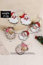 Load image into Gallery viewer, White 3 Pairs Christmas Santa Clause Pendant Hook Earrings