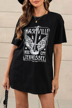 Load image into Gallery viewer, Pink Guitar Slogan Letter Graphic Print Oversized T Shirt