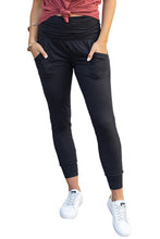 Load image into Gallery viewer, Black Plus Size High Waist Pocketed Skinny Pants