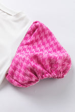 Load image into Gallery viewer, White Contrast Tweed Puff Sleeve Top