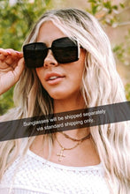 Load image into Gallery viewer, Black Classic Metal Frame Square Sunglasses