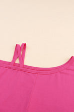 Load image into Gallery viewer, Black Asymmetric Criss Cross One Shoulder T Shirt