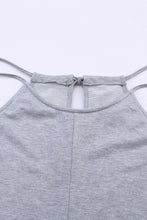 Load image into Gallery viewer, Black Loose Fit Side Pockets Spaghetti Strap Wide Leg Jumpsuit