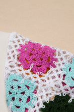 Load image into Gallery viewer, White Floral Crochet Splicing Sleeve T Shirt Dress