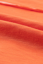 Load image into Gallery viewer, Grapefruit Orange Contrast Trim Exposed Seam V Neck T-shirt