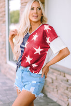 Load image into Gallery viewer, Red American Flag Stars and Stripes Tank Top
