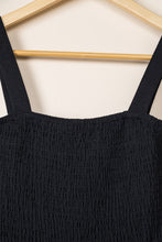 Load image into Gallery viewer, Black Smocked Sleeveless Wide Leg Jumpsuit with Pockets