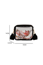 Load image into Gallery viewer, Black Clear PVC Leather Strap Crossbody Bag