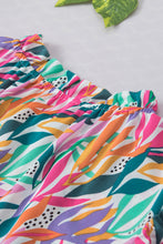 Load image into Gallery viewer, Rose Red Floral Print Ruffled Flutter Sleeve Blouse