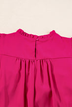 Load image into Gallery viewer, Rose Red Smocked Ruffle Sleeve Blouse