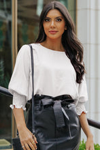 Load image into Gallery viewer, Pink Smocked Wrist Shift Top