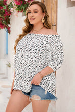 Load image into Gallery viewer, Cheetah Spotted Plus Size Off Shoulder Blouse