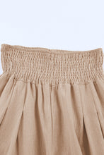 Load image into Gallery viewer, Black Smocked Wide Waistband High Waist Wide Leg Pants