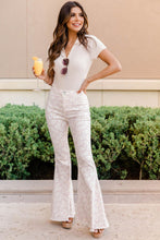 Load image into Gallery viewer, Pink Daisy Bell Bottom Flare Pants