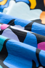 Load image into Gallery viewer, Blue Split Neck Collared Plus Floral Dress