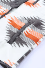 Load image into Gallery viewer, Gray Western Aztec Snap Buttoned Fleece Jacket