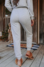 Load image into Gallery viewer, Gray Long Sleeve Pullover and Jogger Pants Lounge Set