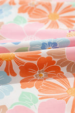 Load image into Gallery viewer, Multicolour Floral Puff Sleeve Square Neck Plus Babydoll Dress