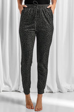 Load image into Gallery viewer, Black Breezy Leopard Joggers