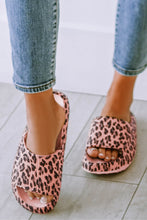 Load image into Gallery viewer, Leopard Print Thick Sole Slip On Slippers