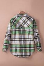 Load image into Gallery viewer, Green Plaid Shacket with Pocket