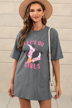 Load image into Gallery viewer, White Lets Go Girls Western Graphic Tee