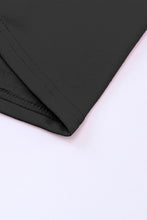 Load image into Gallery viewer, Black Contrast Solid Leopard Short Sleeve T-shirt Dress with Slits