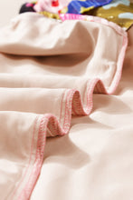 Load image into Gallery viewer, Rose Leopard Flutter Sleeve V Neck Crinkled Blouse