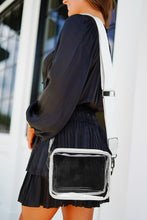 Load image into Gallery viewer, Black Clear PVC Leather Strap Crossbody Bag