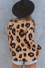Load image into Gallery viewer, Leopard Pocket Short Sleeve Drawstring Lounge Set
