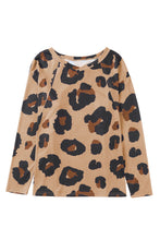 Load image into Gallery viewer, Leopard Pocket Short Sleeve Drawstring Lounge Set