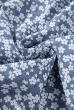 Load image into Gallery viewer, Dusk Blue Thin Straps Smocked Bodice Wide Leg Floral Jumpsuit