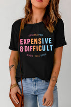 Load image into Gallery viewer, Black EXPENSIVE&DIFFICULT Graphic Tee