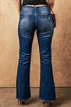 Load image into Gallery viewer, Sky Blue Medium Wash High Rise Flare Jeans