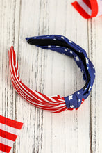 Load image into Gallery viewer, Multicolor American Flag Bow Knot Wide Headband
