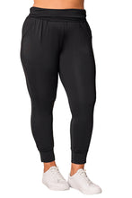 Load image into Gallery viewer, Black Plus Size High Waist Pocketed Skinny Pants