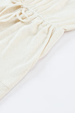 Load image into Gallery viewer, Beige Ribbed Elastic Waist Romper