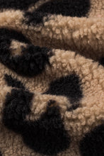 Load image into Gallery viewer, Black Contrast Trimmed Leopard Teddy Shacket