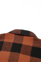 Load image into Gallery viewer, Red Turn-down Collar Plaid Shirt Coat