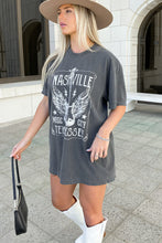 Load image into Gallery viewer, Pink Guitar Slogan Letter Graphic Print Oversized T Shirt