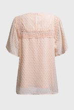 Load image into Gallery viewer, Apricot Flutter Sleeves Sheer Textured Babydoll Top