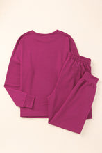 Load image into Gallery viewer, Gray Long Sleeve Pullover and Jogger Pants Lounge Set