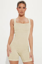 Load image into Gallery viewer, Black Ribbed Square Neck Padded Sports Romper