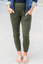 Load image into Gallery viewer, Black Plus Size High Waist Pocketed Skinny Pants
