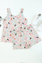 Load image into Gallery viewer, Apricot Leopard Print Tank and Shorts Lounge Set