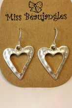 Load image into Gallery viewer, White Valentine Hollowed Heart Shape Earrings