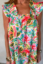 Load image into Gallery viewer, White Floral Print Ruffled Sleeveless Midi Dress