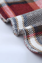 Load image into Gallery viewer, Orange Geometric Plaid Print Pocketed Shacket